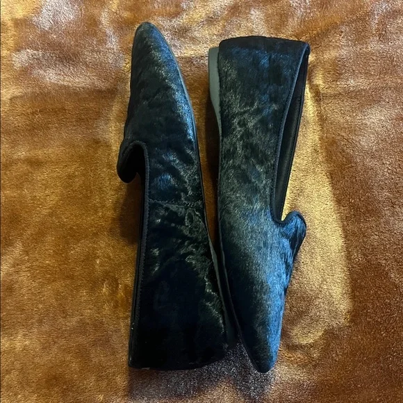 Birdies Luxurious Black Velvet Loafers - Picture 3 of 9